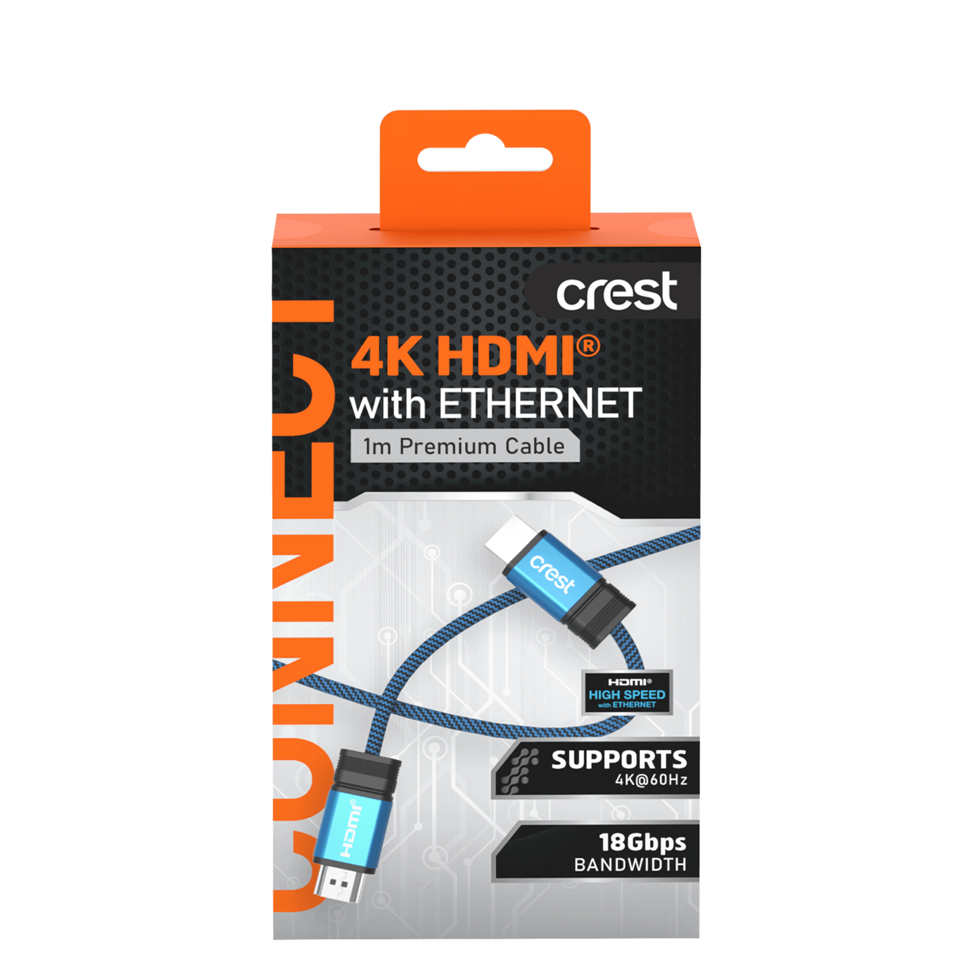 HDMI Cable With Ethernet 18Gbps 1M