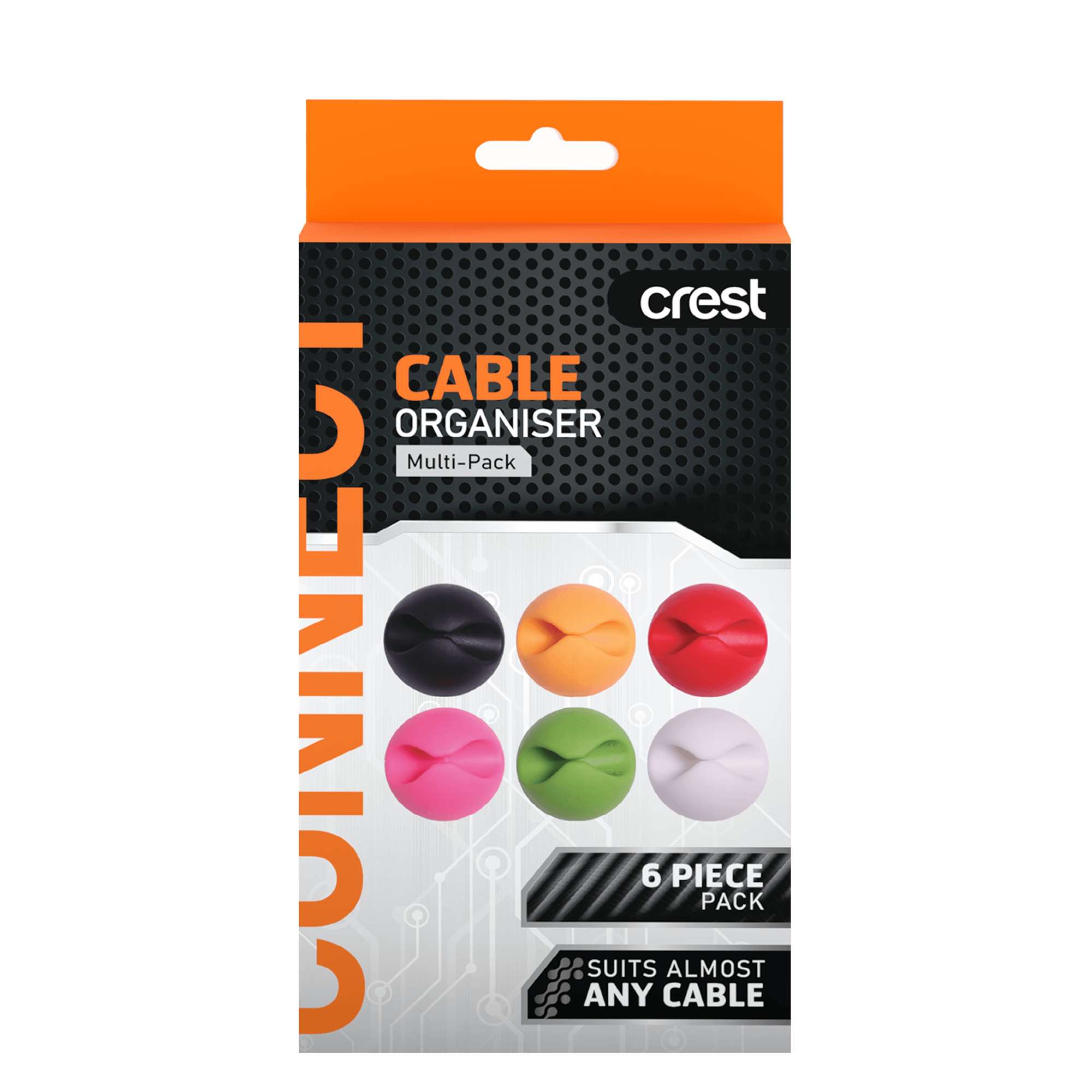 Cable Organiser Cord Grippers - 6 Pack