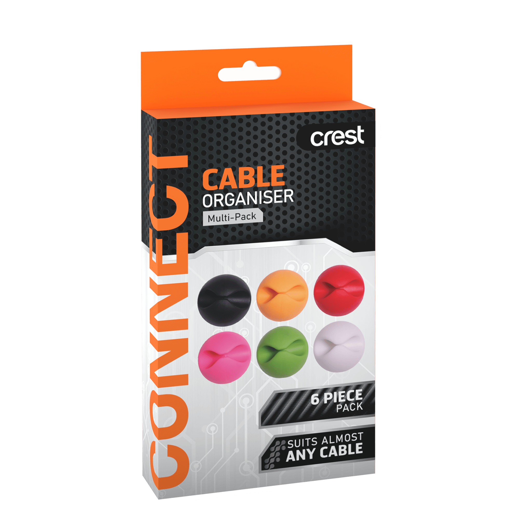 Cable Organiser Cord Grippers - 6 Pack