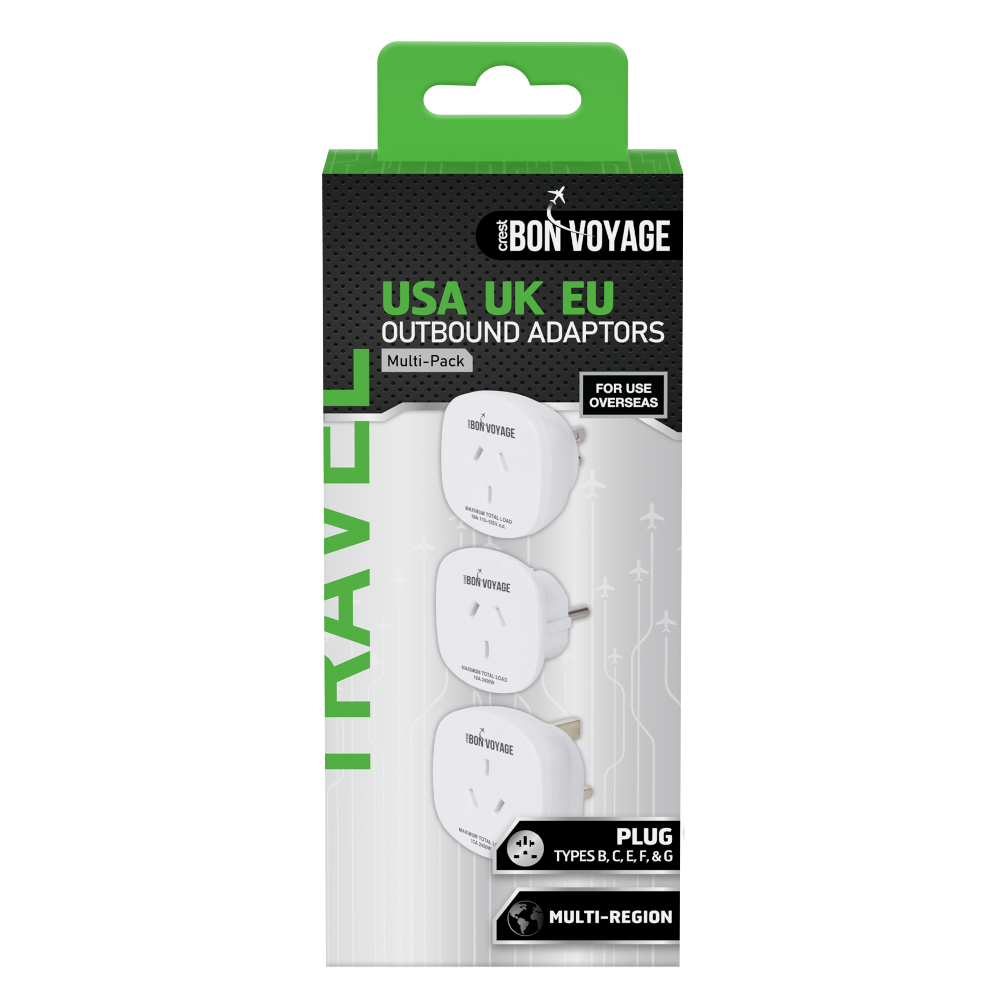 Bon Voyage USA UK EU Outbound Adaptors