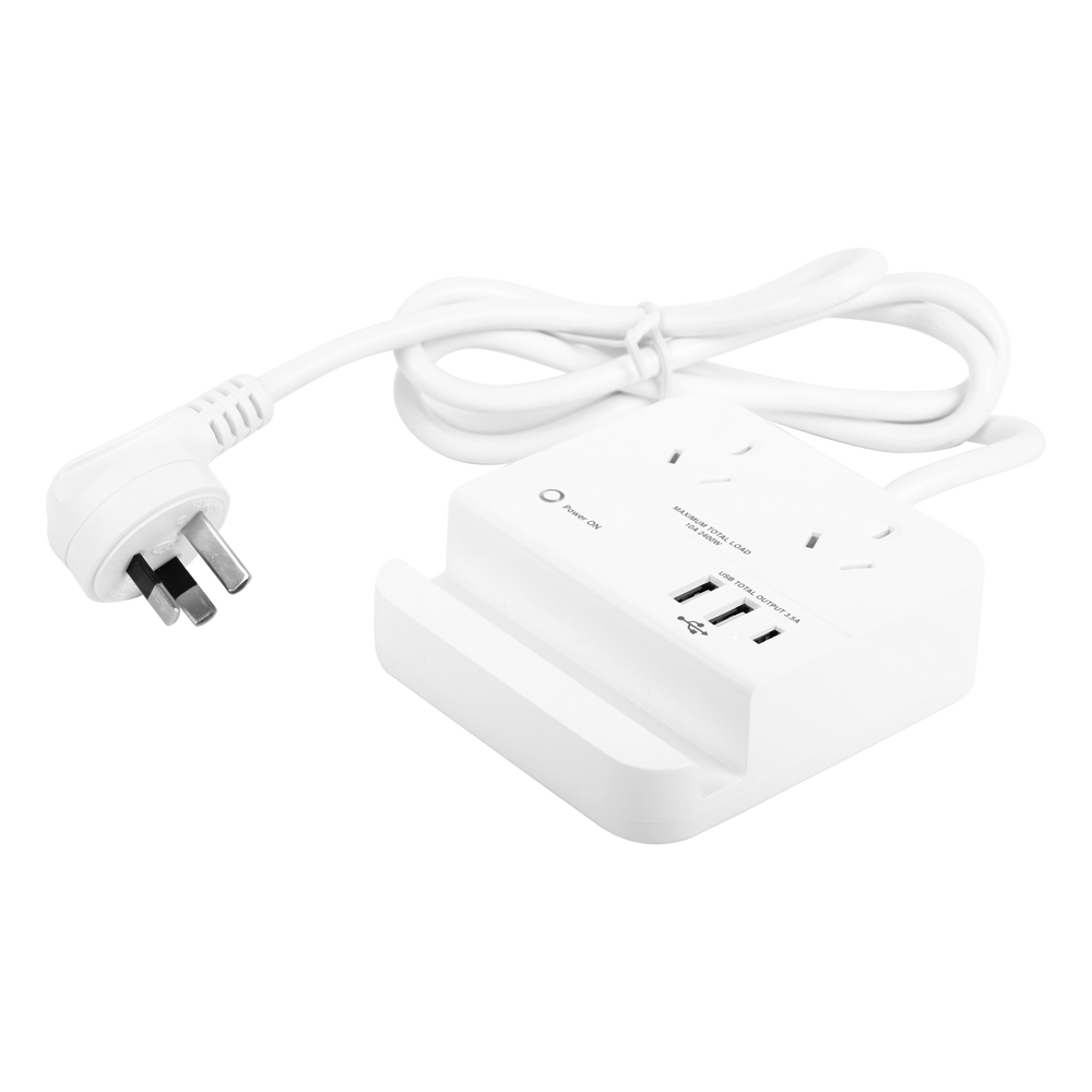 Power Hub 2 Sockets with 3 USB Outlets